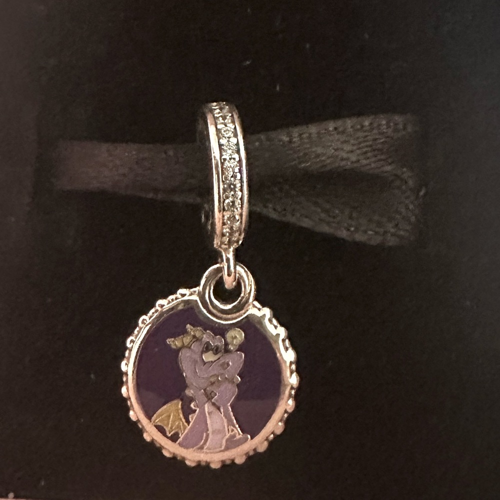 Not released in parks yet Figment pandora silver charm in box with bonus pin